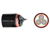 Cable de alimentación de media tensión IEC NA2XSY N2XSEY 12/20kV 1x95 de un solo núcleo, conductor de aluminio, aislamiento XLPE PVC, blindaje de cobre subterráneo