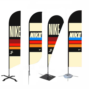 Fabriek Geleverde L-Shape Strandvlag Banner Display Traanveren Aluminium Frame Roll Display Tentoonstelling Promotie - Product Image 3