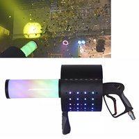 Canon à Confettis LED CO2 Portable 20W RGB 3-en-1 en Fer, Vente Directe Usine, Idéal pour Soirées Disco, Mariages et Festivals