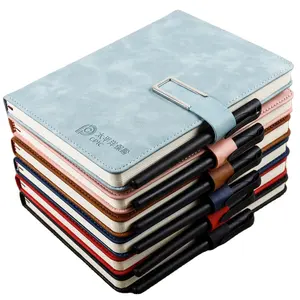 Anpassbares A5 PU magnetisches Buckel-Leder-Bedeckung Geschäfts- und Studenten-Tagesbuch Notizbuch mit anpassbaren Logo-Geschenken