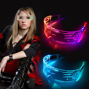 Occhiali LED Party 7 Colori - Cyberpunk Con Visiera Elettronica, Modalit&agrave; Regolabili Per Feste E Cosplay