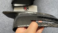 Coque de rétroviseur latéral en fibre de carbone véritable pour Mercedes-Benz GLA X176 – Accessoire de remplacement compatible