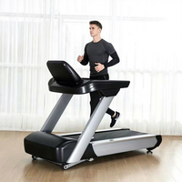 Tapis roulant électrique grand format à écran tactile avec plateforme en acier robuste, équipement de fitness intelligent AC