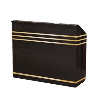 Zxm Custom Logo Small Wood Front <b>Reception</b> <b>Desks</b> Modern MDF Checkout Counter for Retail Convenience for Clothes Store Barber - Product Image 3