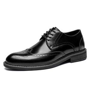 Chaussures en cuir pour hommes, chaussures habillées à effet crocodile, chaussures en cuir véritable, chaussures de mode pour hommes, pour le travail et les occasions décontractées - Product Image 2