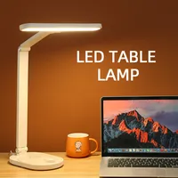 KAMISAFE Led שולחן מנורת שולחן 13w אלחוטי טעינת לוח שנה טמפרטורה מעורר שעון העין להגן על קריאת אור