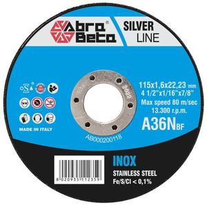 ABRA BETA - AB000200150 A36N INOX-Disques à tronçonner d'épaisseur fine à centre plat (multi-pack) - EAN 8020935130353 ABRASIVES - Product Image 1