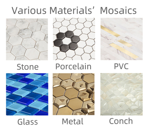 Carrelage mural de cuisine en <span class=keywords><strong>mosaïque</strong></span> de PVC, 1 pièce, 4mm, <span class=keywords><strong>papier</strong></span> <span class=keywords><strong>peint</strong></span> imperméable, auto-adhésif, décoration murale, carreaux - Product Image 3
