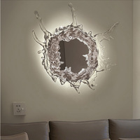 Lámpara de Pared Moderna para Sala de Estar, Diseño Creativo con Efecto de Salpicadura de Agua para Hotel, Villa y Entrada