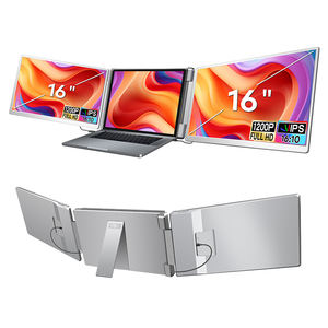 Facile à transporter écrans géants de 16 pouces double triple moniteur portable meilleur pour le travail en plein air moniteur d'ordinateur portable moniteur de jeu d'extension - Product Image 1