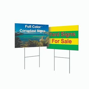 Letreros Publicitarios de Cartón Corrugado PP de 18*24 Pulgadas, Resistentes al Agua, <span class=keywords><strong>para</strong></span> Jardín/Césped, con Estacas, Venta al Por Mayor de Fábrica, Muestra Gratuita - Product Image 1