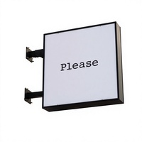 Boîte à lumière LED double face personnalisée, cadre en acier inoxydable, étanche, panneau publicitaire, alimentation 12V 110-240V pour les entreprises de vente d'animaux
