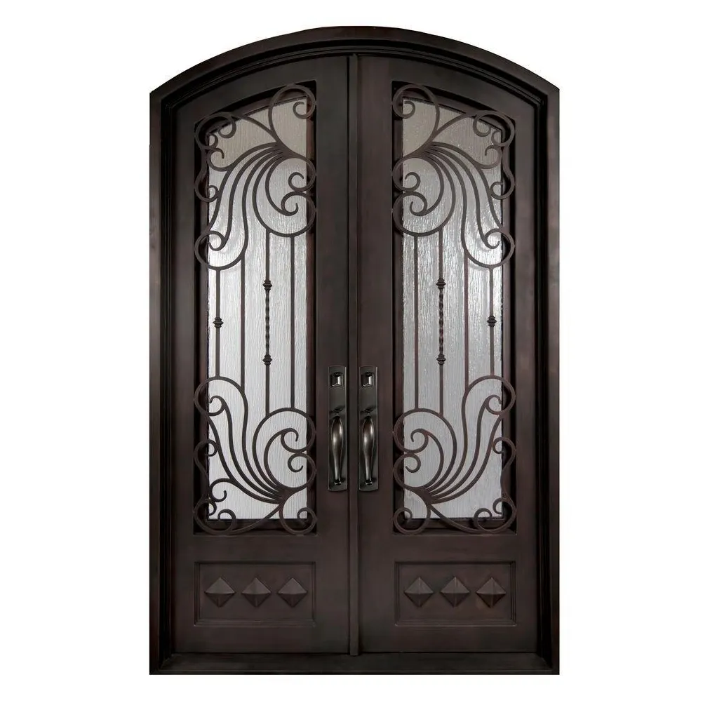 באיכות גבוהה ברזל יחיד דלת כניסת עיצוב מודרני נירוסטה יציב ברזל דלת אחת עיצוב