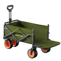 Chariot électrique pliable avec hayon, roues tout-terrain et double mode, chariot utilitaire de camping avec contrôle de vitesse progressif