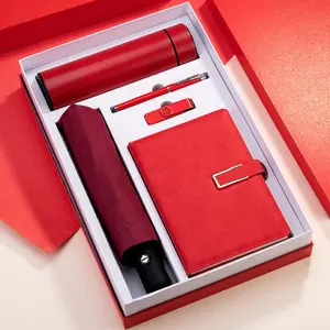 Popular Business Gift Set Low Moq High Quality Customize Notebook Pen Water Bottle Giveaway Gift Promotional Products