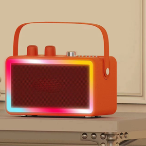 <span class=keywords><strong>Meilleur</strong></span> haut-parleur <span class=keywords><strong>karaoké</strong></span> sans fil Bluetooth avec 2 microphones et LED RGB multicolores multidirectionnels Hejia SP500 - Product Image 1