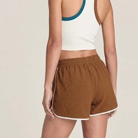 Pantalon de jogging décontracté pour femme, style rétro sportif, patchwork color block, fente latérale, tissé, coupe large, ample, mi-hauteur, respirant, pour le tennis