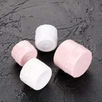Pot de gel mini en plastique rose mignon de 3g, 5g, 8g, 10g, 15g, fabriqué en usine, avec couvercle à vis de forme spéciale pour eye-liner blanc