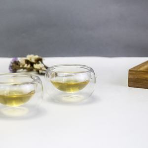 Tazza <span class=keywords><strong>da</strong></span> tè e piattino <span class=keywords><strong>da</strong></span> tè in <span class=keywords><strong>vetro</strong></span> resistente al calore <span class=keywords><strong>da</strong></span> 40ml a doppia parete <span class=keywords><strong>da</strong></span> 40ml - Product Image 3