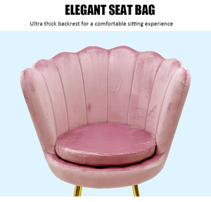 Sedia da Soggiorno Confortevole e Moderna in Tessuto di Velluto Rosa, Poltrona di Lusso per Zona Trucco, Sala da Pranzo, Arredamento per il Tempo Libero - Product Image 5