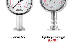 Resistência à temperatura Óleo De Aço Inoxidável Cheio 100mm Tri-clamp Medidor De Pressão Sanitária Medidor De Pressão De Vedação De Diafragma - Product Image 3