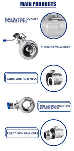 1/2 katup bola Ss air Stainless 316 304 Harga katup bola baja tahan karat sesuai pesanan pabrik suku cadang pegangan - Product Image 3