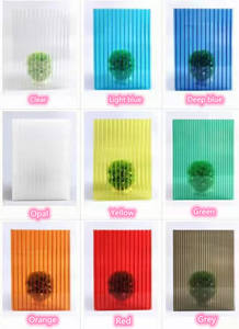 Feuille de <span class=keywords><strong>polycarbonate</strong></span> cellulaire de blocage uv ondulé transparent clair pour toiture et serre - Product Image 4