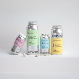 Bouteille en aluminium de qualité supérieure personnalisée pour 60 comprimés de vitamines pour la santé, flacon pour médicaments - Product Image 1