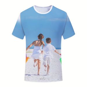 เสื้อยืดพิมพ์ลายสีสันสดใส 100% โพลีเอสเตอร์ สำหรับผู้ชายและผู้หญิง สั่งทำได้ พิมพ์ลายเต็มตัว ให้ความรู้สึกเหมือนผ้าฝ้าย - Product Image 1