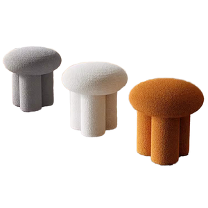 Disen FURNITURE Eco-Friendly Durable Portable <b>Adjustable</b> Modern Boucle Lamb Wool Fabric Small Mushroom Shaped Hospital Hotel - Product Image 1