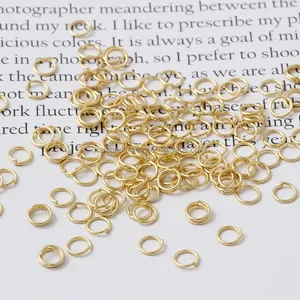 High Quality 14K Real Gold Open Jump Ring 8mm DIY Jewelry Accessory For Permanent Welded Chain Beads Findings Wholesale