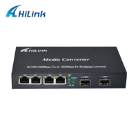 Convertisseur de média HILINK HL-MC-SFPXX 10/100/1000M 2 ports FX 4 ports TX Connecteur LC 850/1310/1550nm 10/100/1000base-Tx 1000Base-Fx