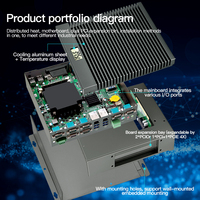 Pequeño Mini PC con 8GB RAM Intel I5 Procesador PCI dual Computadora de bolsillo Computadora robusta para control industrial