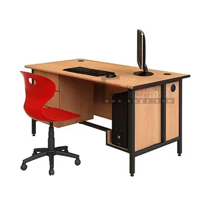Bureau d'ordinateur fermé en bois de style fantaisie, moderne et extensible, table d'ordinateur