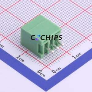 XY2500V-T-2.5-3P Plug-in Terminal Block Through hole,P=2.5mm Connector Board-to-Board / Socket - Closed 1x3P 2.5mm Green - Product Image 2