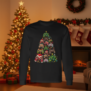 T-shirt à manches longues pour contrôleur de jeu de Noël, Santa Video Game - Product Image 3