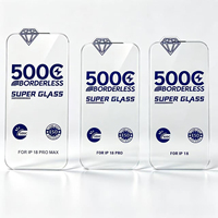 Protection d'écran en verre trempé ultra-fin 8K 500C 3D sans bordure, dureté 9H, antistatique, pour 18 Pro Max 17 16 Super Clear