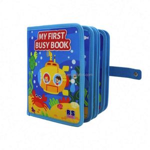 หนังสือผ้าสักหลาดแบบใหม่ ดีไซน์มอนเตสซอรี่ โลกใต้ทะเล หนังสือเงียบๆ สำหรับเด็กเล็ก หนังสือผ้าสักหลาดแบบมีกิจกรรม ฝึกทักษะพื้นฐาน - Product Image 1