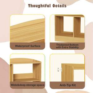 Estantería de Madera Moderna <span class=keywords><strong>Montessori</strong></span> de 5 Secciones, Mueble de Almacenamiento de Juguetes para Niños, Ahorro de Espacio, Resistente, para Aula o Sala de Juegos - Product Image 5