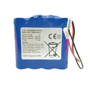 Pacchi batteria ricaricabili agli ioni di litio 3.7v 7.4v 11.1v 14.8v 12v 24v 36V 18650