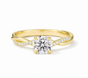 Anillo de Compromiso con Diamante de 1 Quilate, Estilo Vintage Trenzado, Anillo de Novia Chapado en Oro Rosa de Lujo para Boda y Fiesta - Product Image 6