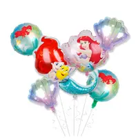 Ballon sirène thème dessin animé Ariel, 1 pièce, décoration pour fête d'anniversaire, pour garçon et fille, pour la journée de l'enfance