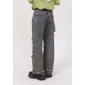 Pantalones Vaqueros de Moda, Estilo Casual, Ajustados, Rotos, para Hombre - Product Image 4