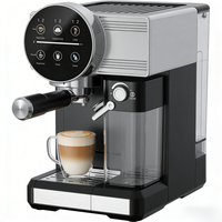 Cafetera Espresso Anbolife 6 en 1, 20 Bares, 1350W, Digital, con Tanque de Leche, Control de Temperatura NTC, OEM