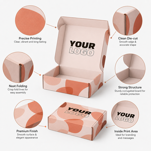 Venta al por mayor de fábrica, gran oferta, diseño gratuito, logotipo personalizado, caja de regalo corrugada tipo avión, ecológica, para ropa, lencería femenina - Product Image 2