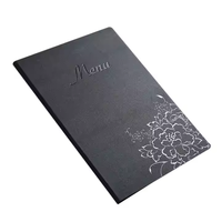 Porte-menu en cuir PU de haute qualité A4 personnalisé pour hôtel, bar, restaurant, dossier à vin