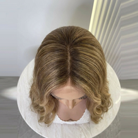 Perruque Lace Front Blonde Style Old Money en Cheveux Humains, Blond Beige Ondulé, Sans Colle pour Femme