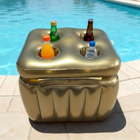 Seau à glace gonflable en PVC personnalisé pour promotion, glacière à bière, flotteur de piscine