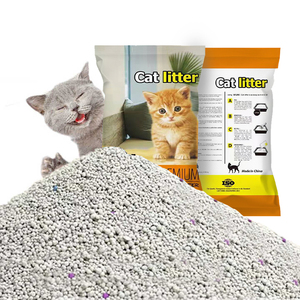 GLCL01 OEM Manufacturers low dust eco friendly 1-3mm ball shape ARENA PARA GATOS Cat Litter Sand Colorful Bentonite Cat Litter