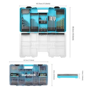 DuraTech 99-Piece Carbide-Tipped Masonry & Hammer <b>Drill</b> <b>Bits</b> Set Chisels 110mm-210mm Length for Concrete Includes Case - Product Image 4